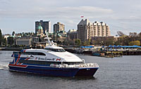 Victoria Clipper in the Inner Harbour at Victoria BC